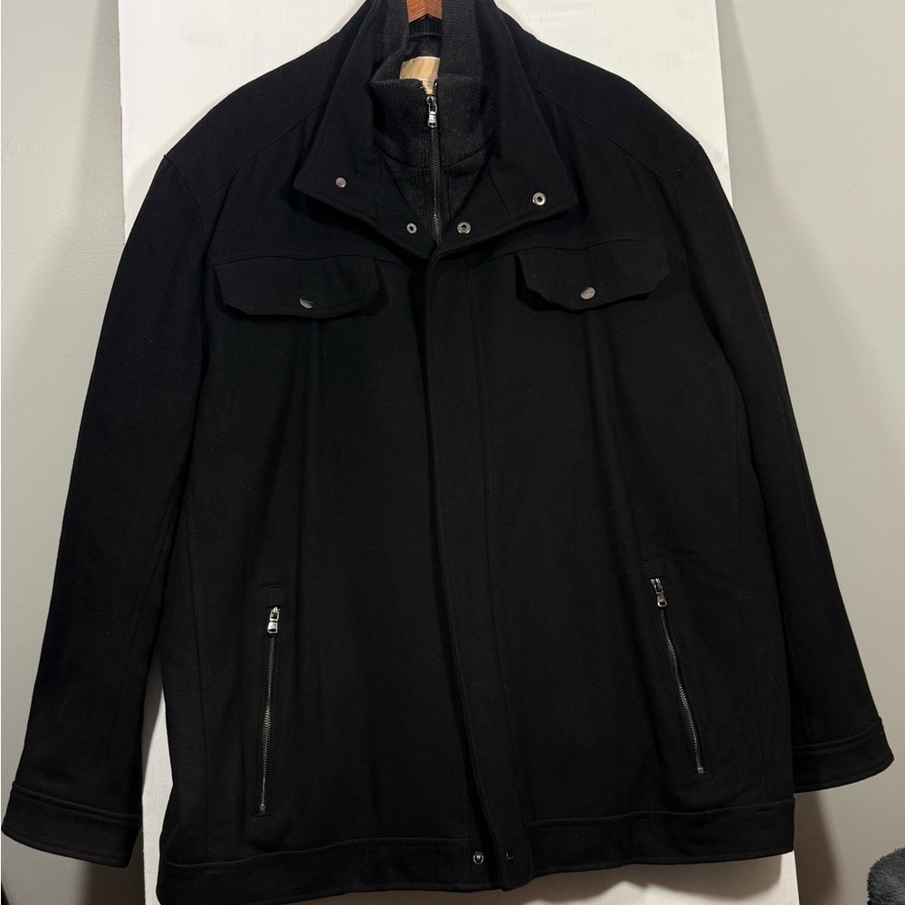Michael Micheal Kors Men's Black Military Jacket Size 3 XLT